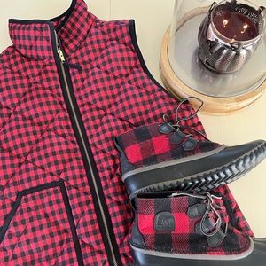 Jcrew plaid vestv